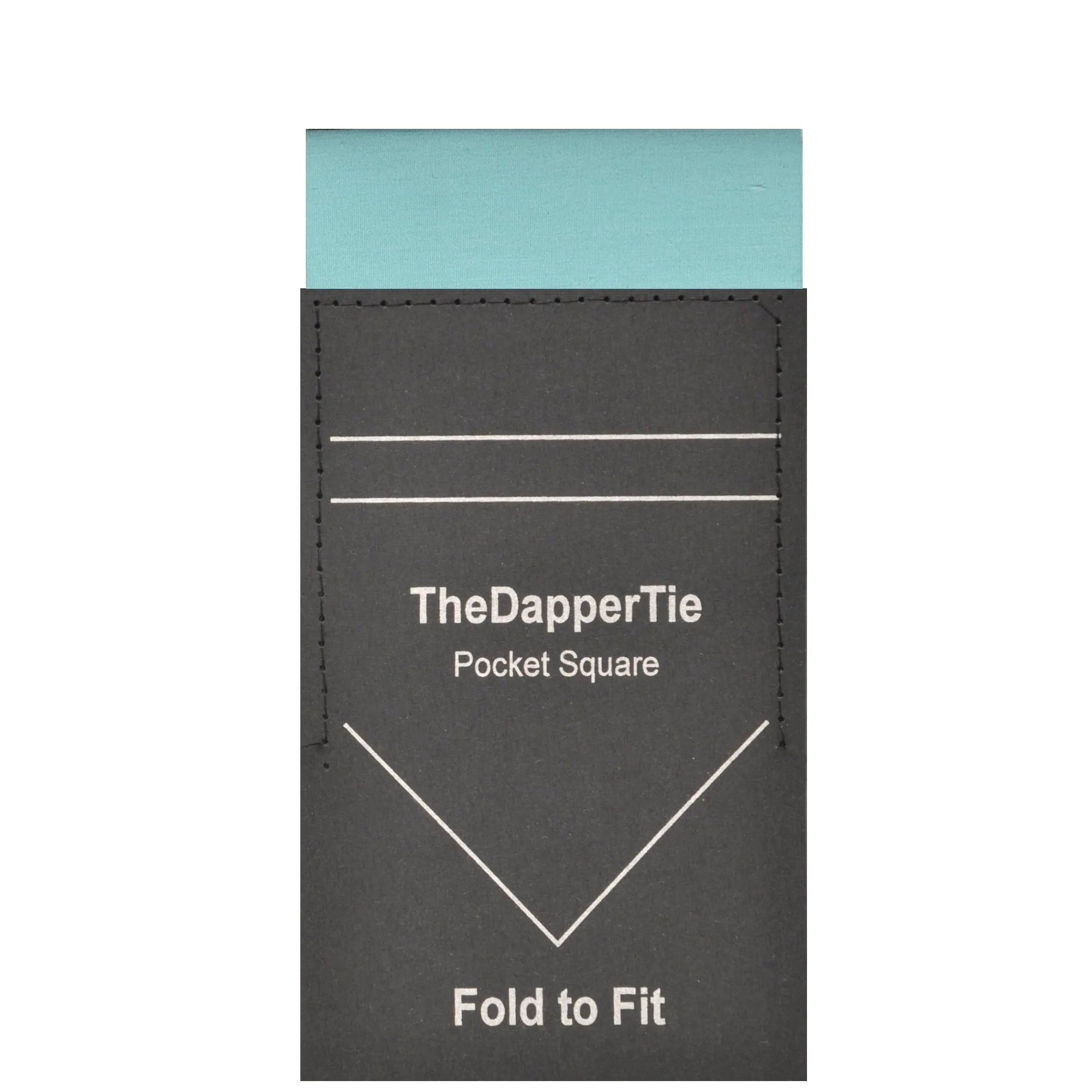 TheDapperTie - Men's Cotton Solid Color Rectangle Pre Folded Pocket Square on Card