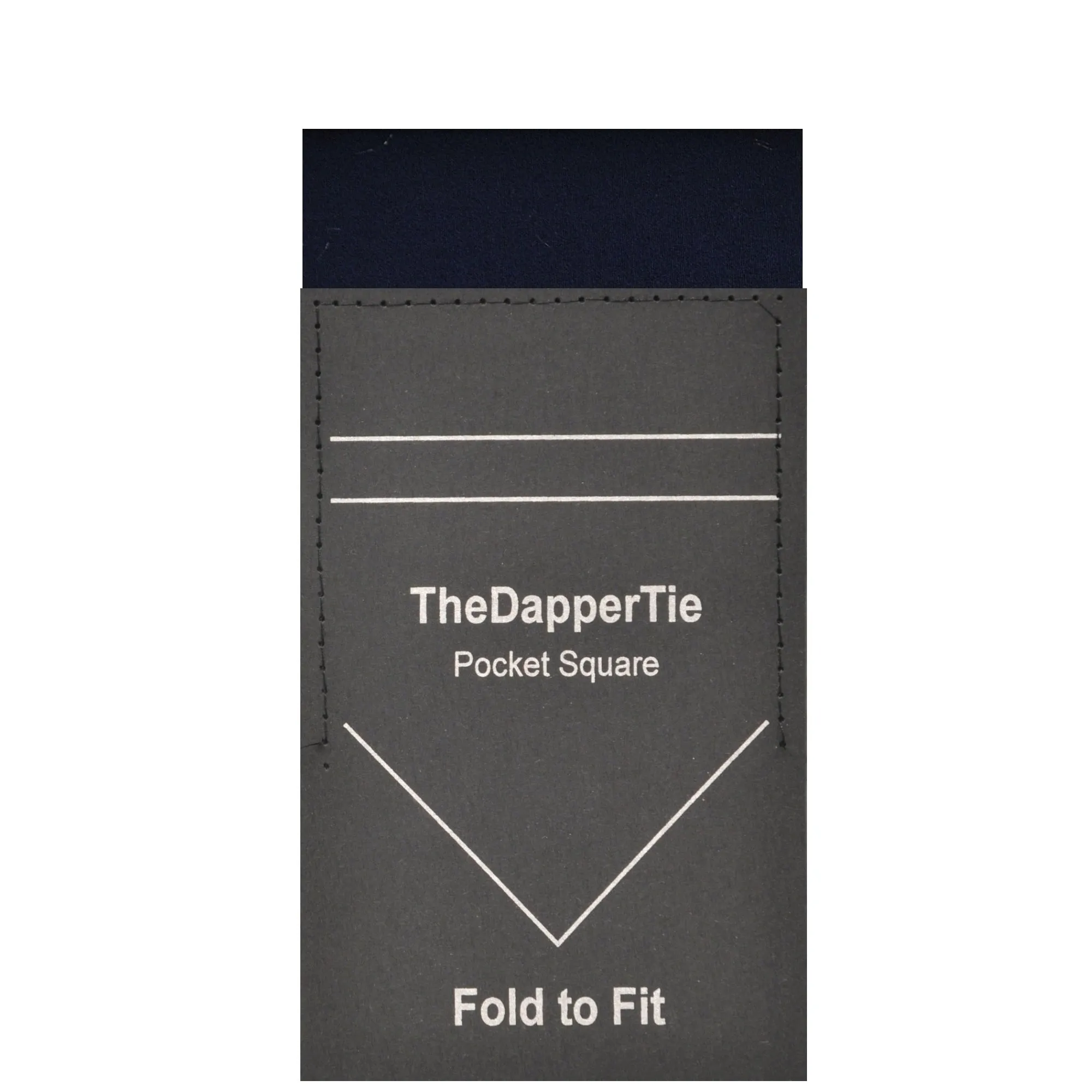 TheDapperTie - Men's Cotton Solid Color Rectangle Pre Folded Pocket Square on Card