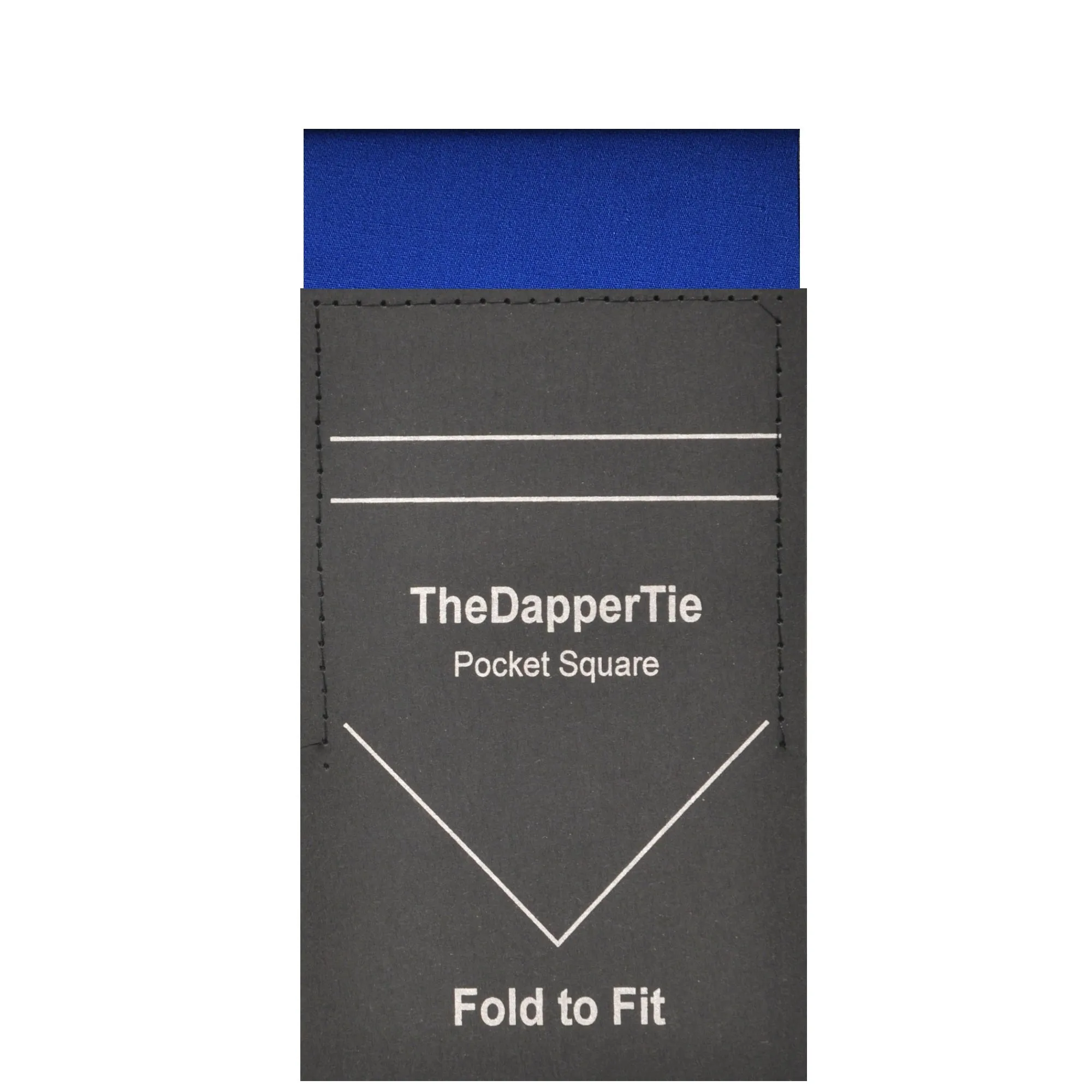 TheDapperTie - Men's Cotton Solid Color Rectangle Pre Folded Pocket Square on Card