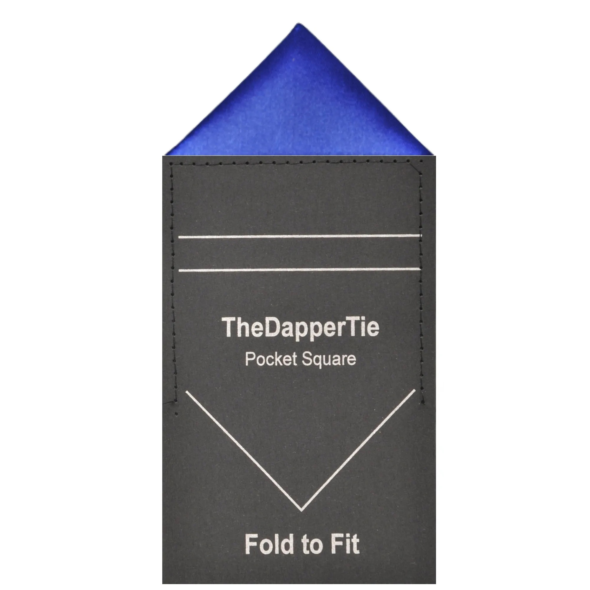 TheDapperTie - Men's Solid Color Satin Triangle Pre Folded Pocket Square on Card