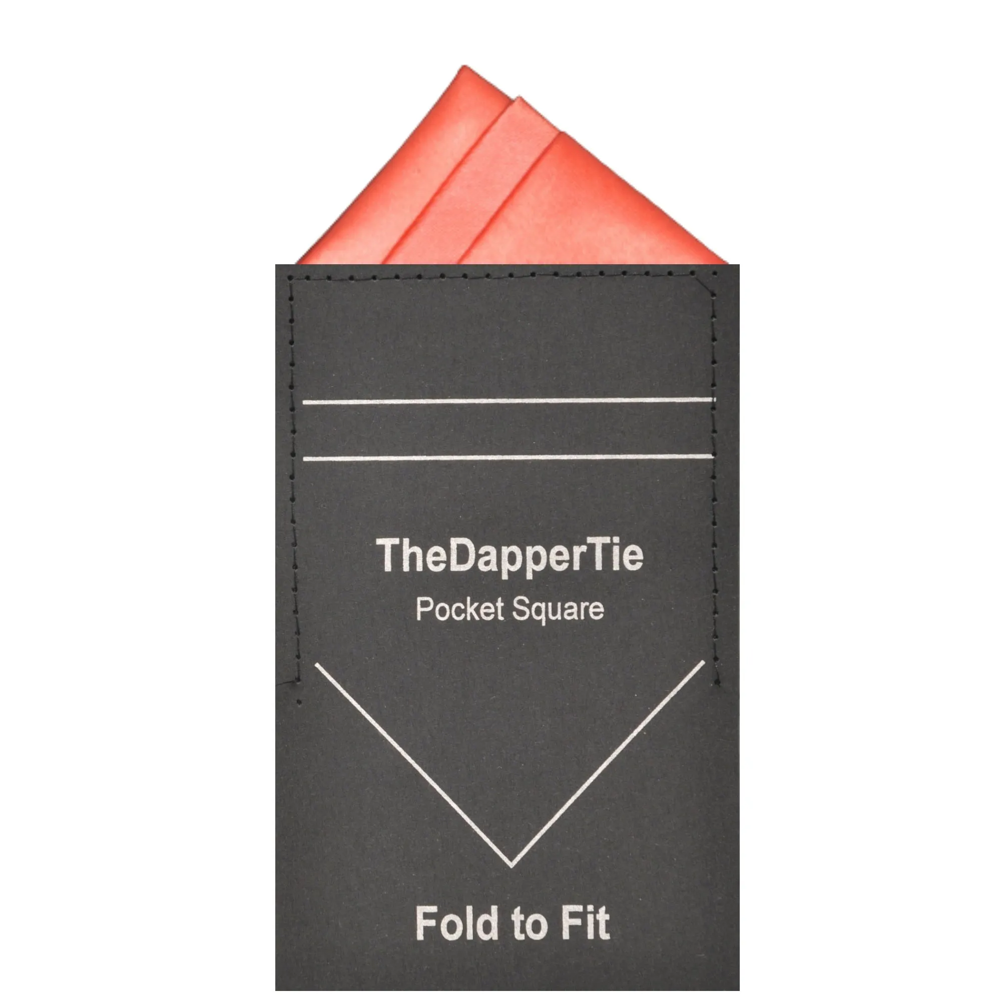 TheDapperTie - Men's Trifecta Triangle Solid Color Satin Pre Folded Pocket Square