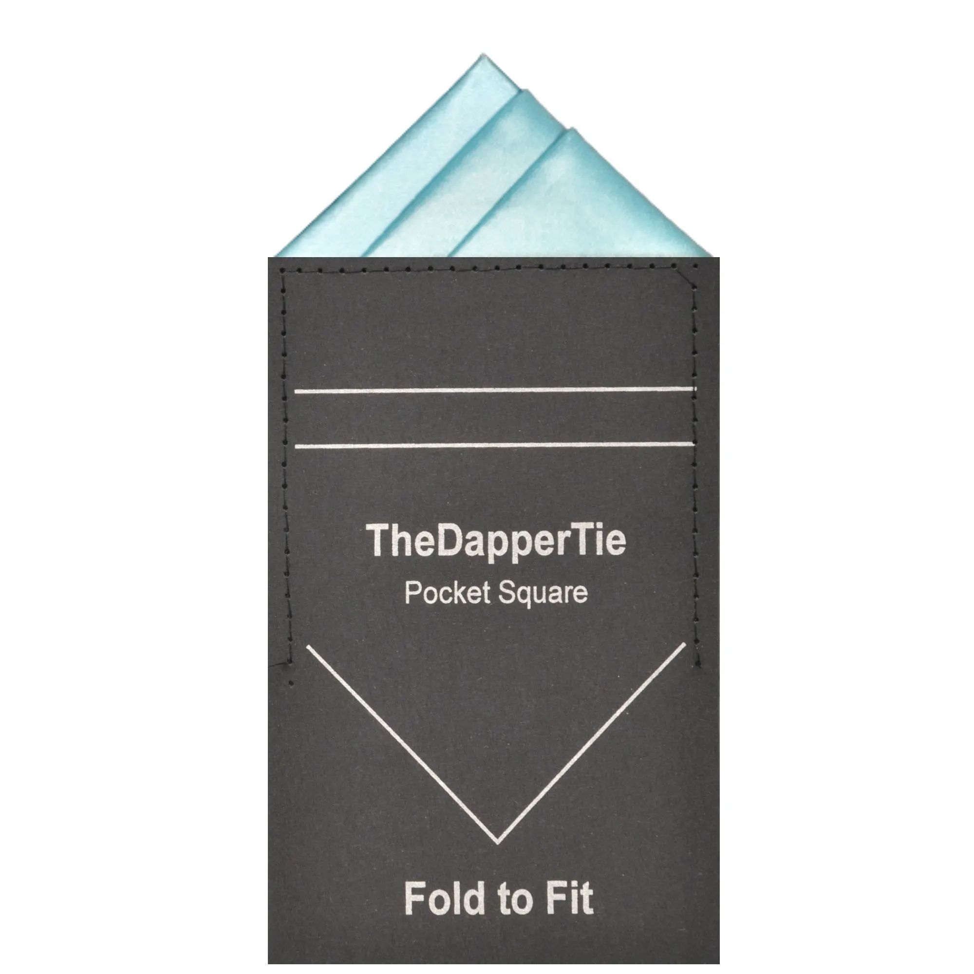 TheDapperTie - Men's Trifecta Triangle Solid Color Satin Pre Folded Pocket Square