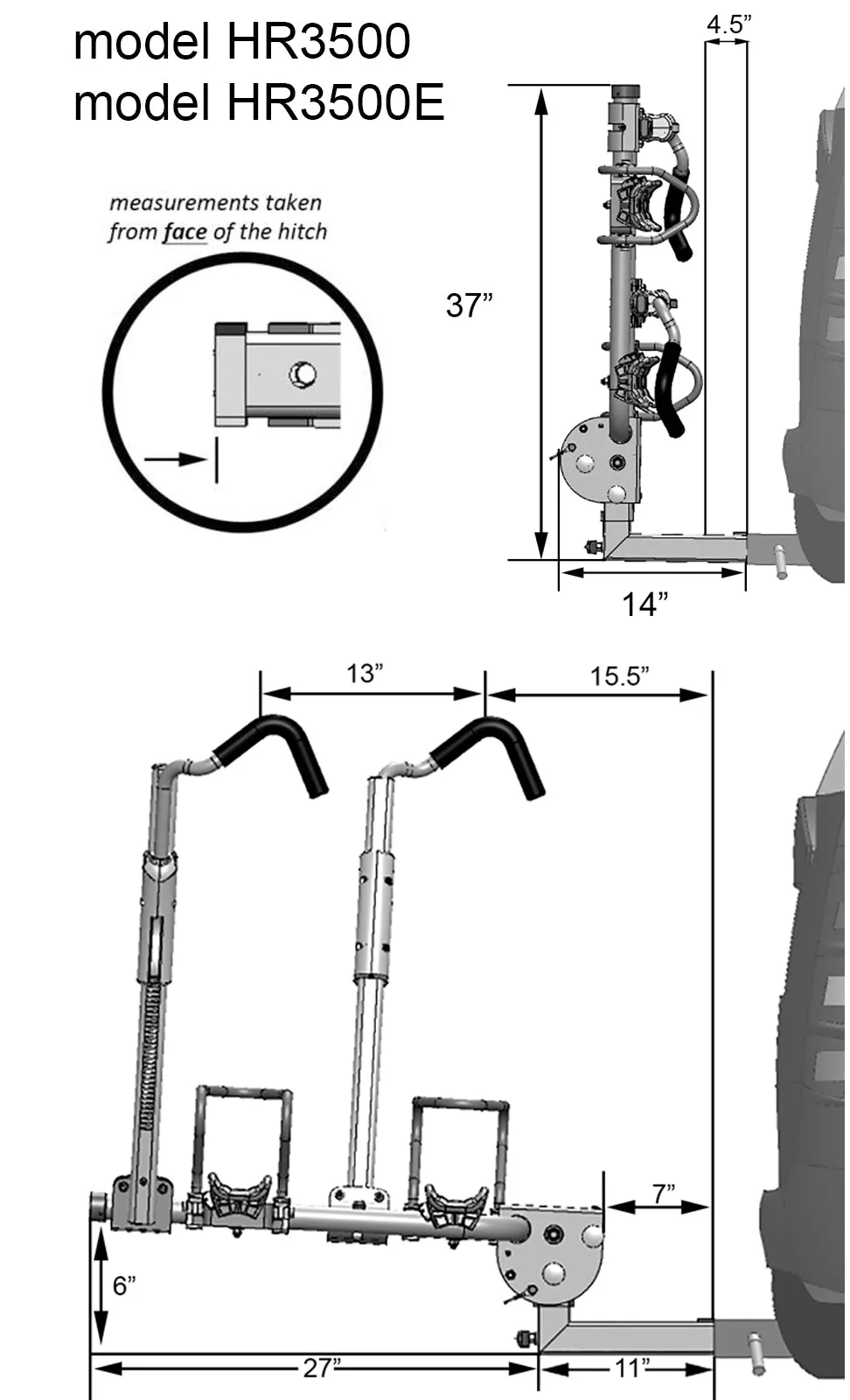 TRS SE Hitch Bike Rack