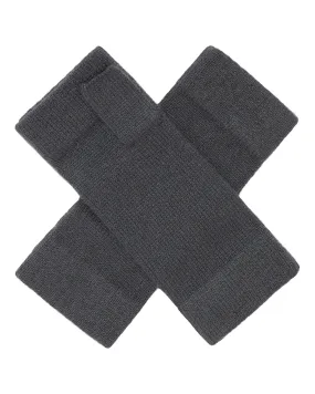 Unisex Fingerless Cashmere Gloves Anthracite Grey