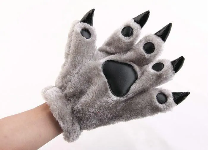 Unisex Onesies Warm Plush Animal Hands Claw Paw Furry gloves Kigurumi