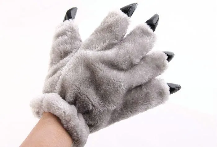 Unisex Onesies Warm Plush Animal Hands Claw Paw Furry gloves Kigurumi