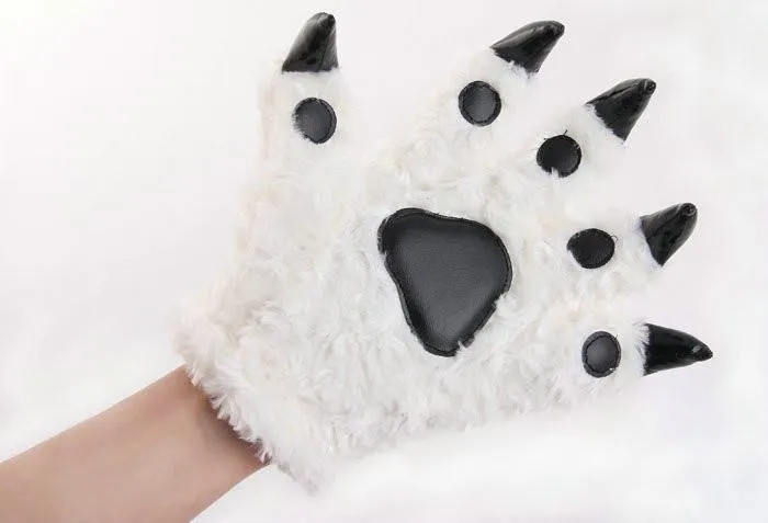 Unisex Onesies Warm Plush Animal Hands Claw Paw Furry gloves Kigurumi