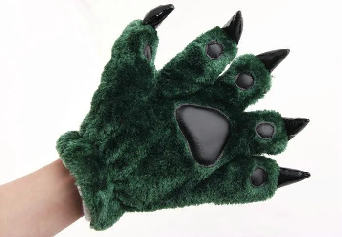 Unisex Onesies Warm Plush Animal Hands Claw Paw Furry gloves Kigurumi