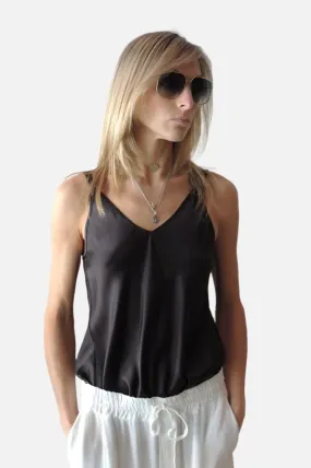 V Neck Camisole - Black