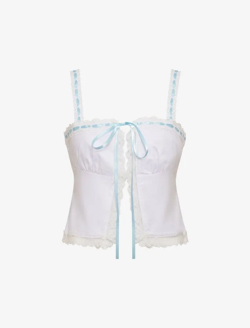 Vintage Love Cami | White/Blue