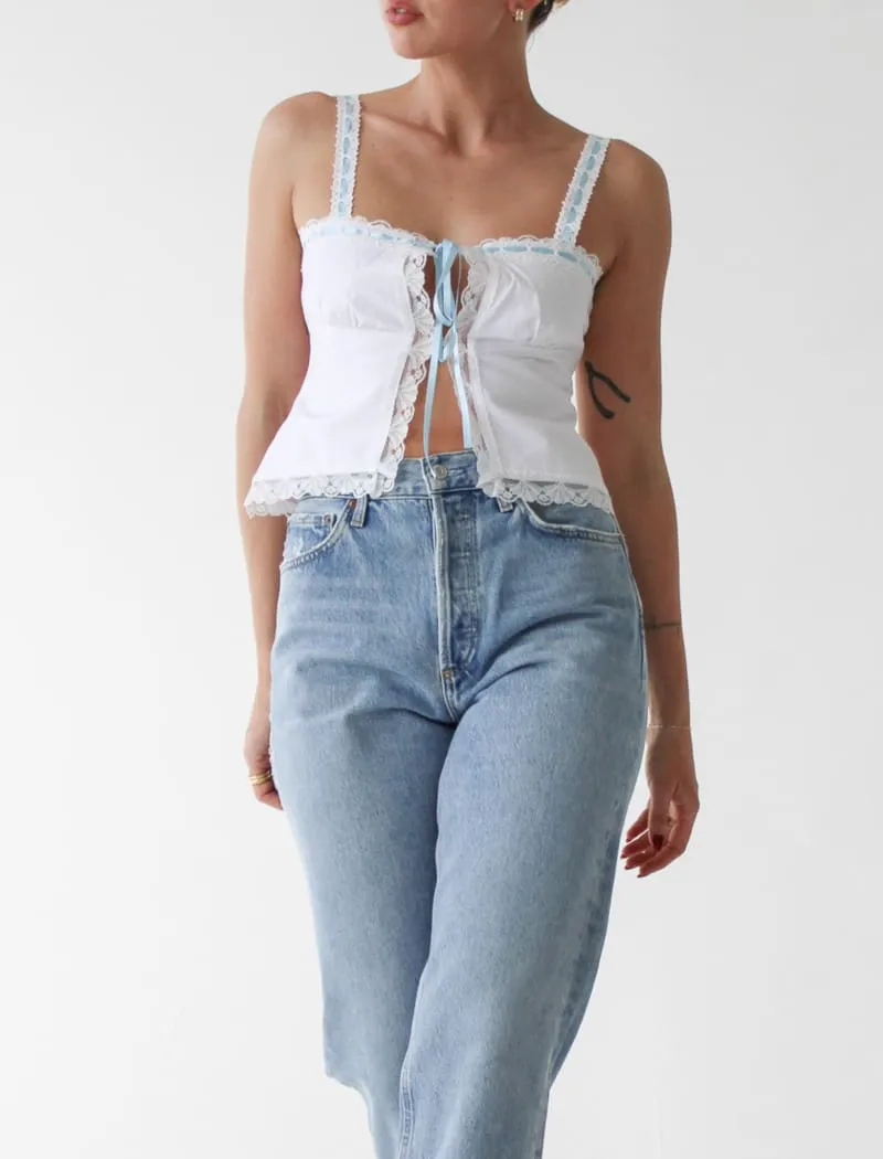 Vintage Love Cami | White/Blue