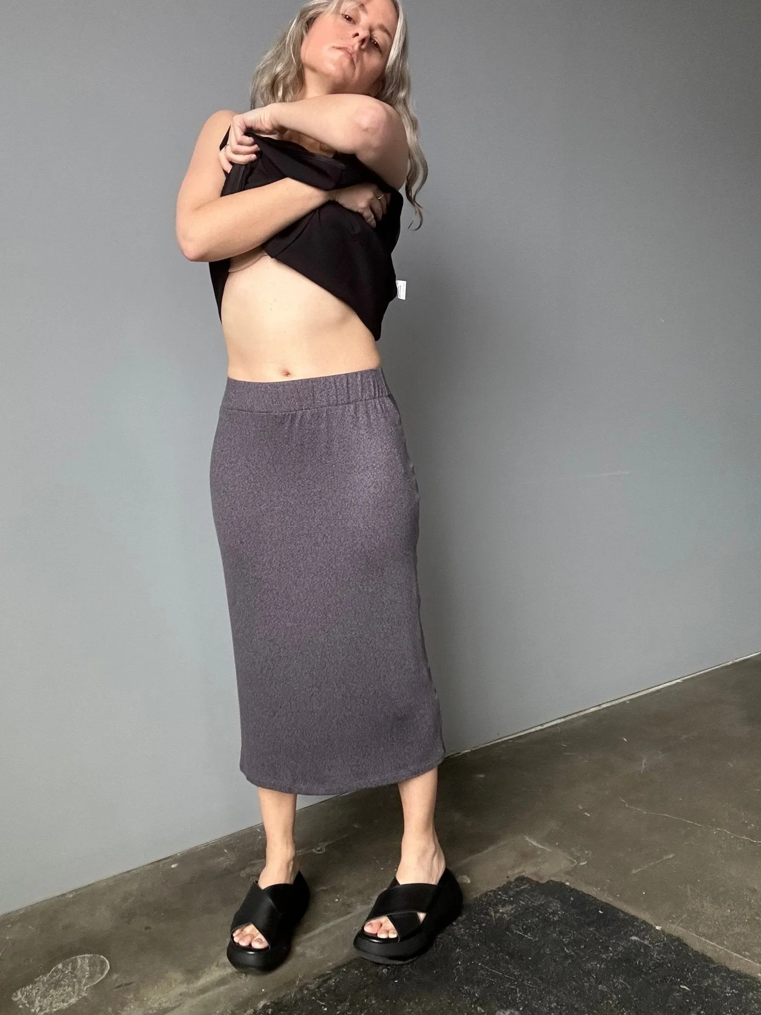 Waves of Hydra Angel '98 Knit Skirt (Grey)