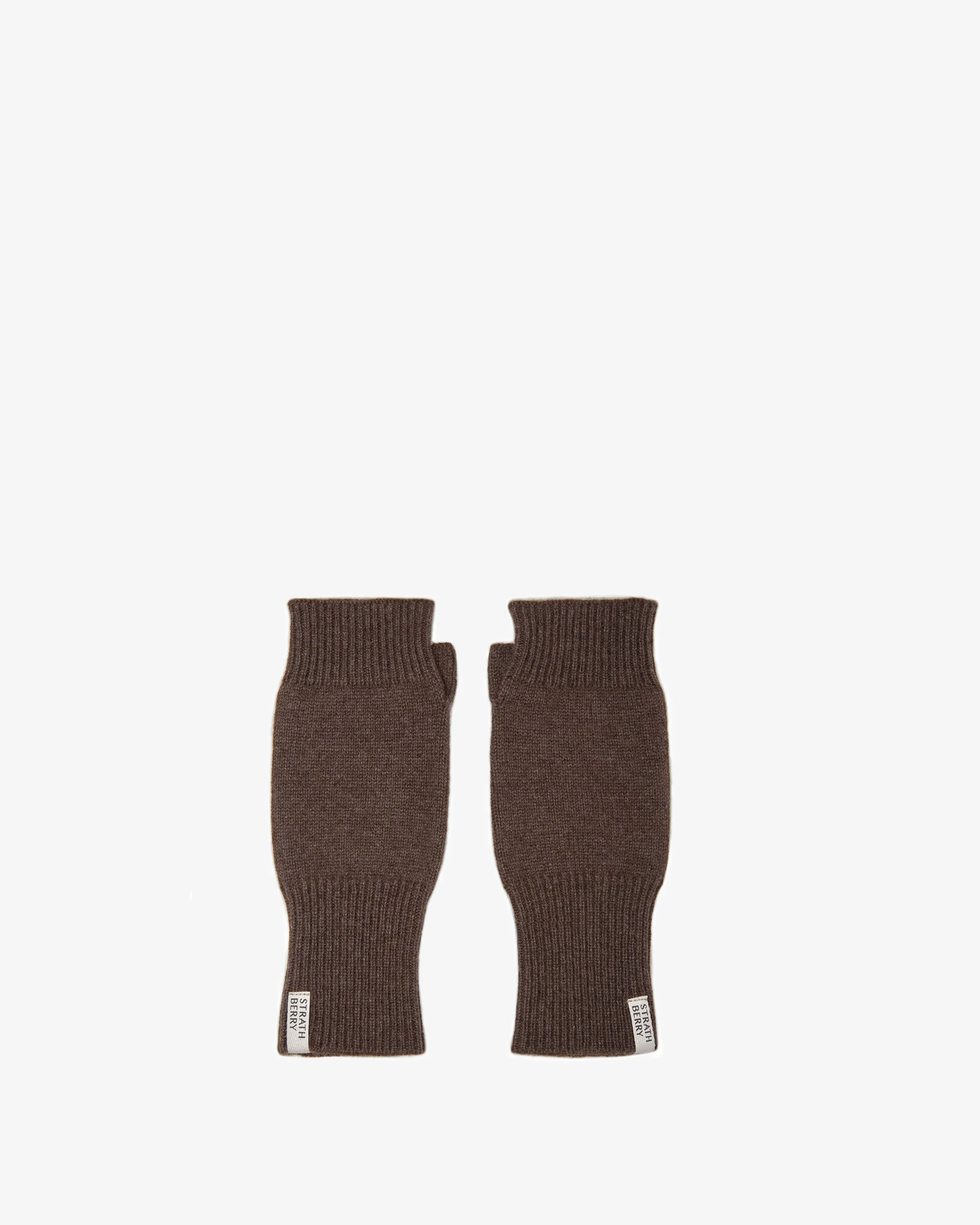 Westray Fingerless Cashmere Gloves - Coffee