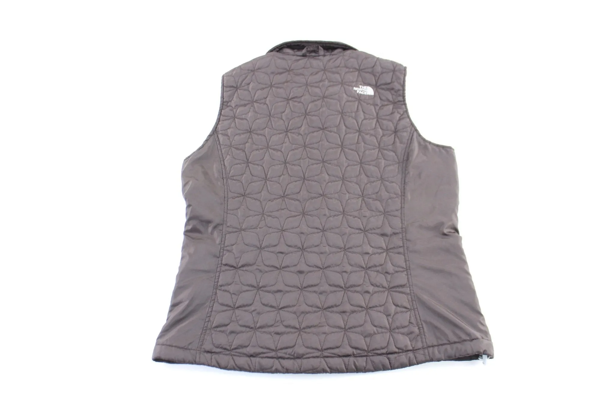 Women's The North Face Embroidered Logo Brown Zip Up Vest