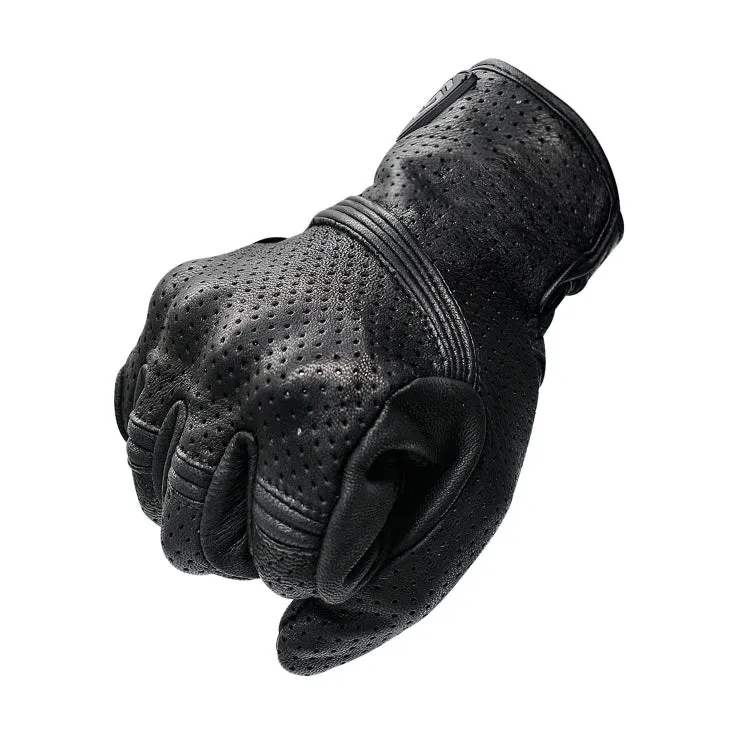 WUPP CS-1049A Outdoor Motorcycle Cycling Breathable Leather Full Finger Gloves with Holes, Size:XXL(Black)