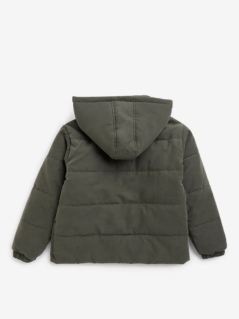 Y&F Kids Olive Quilted Puffer Jacket