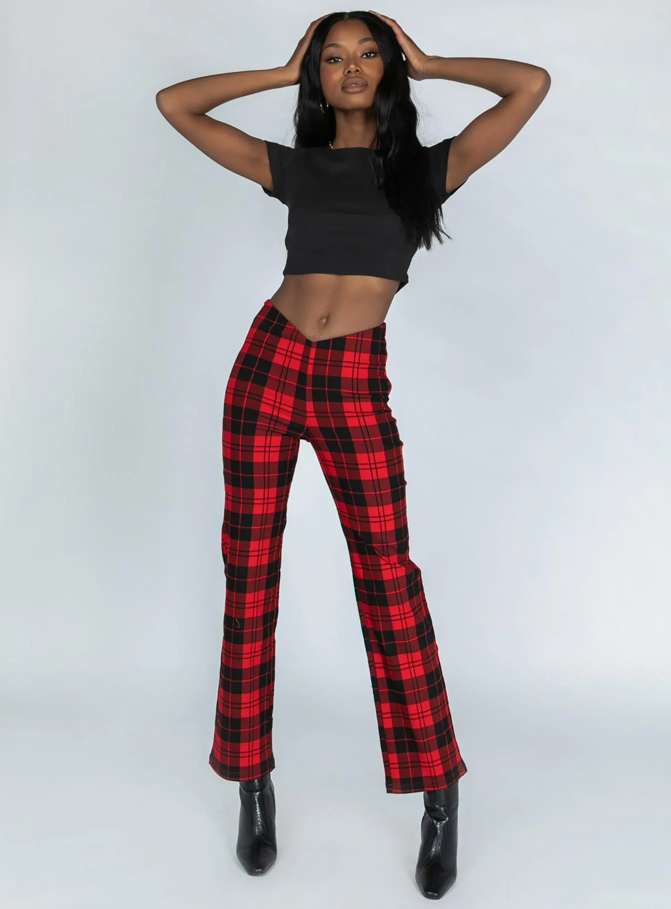 Zara Pant Red Check