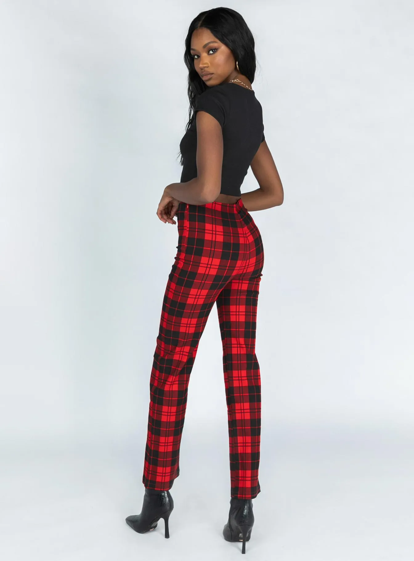 Zara Pant Red Check