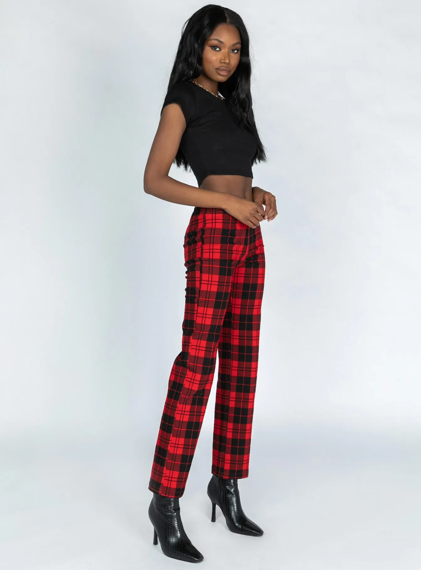 Zara Pant Red Check